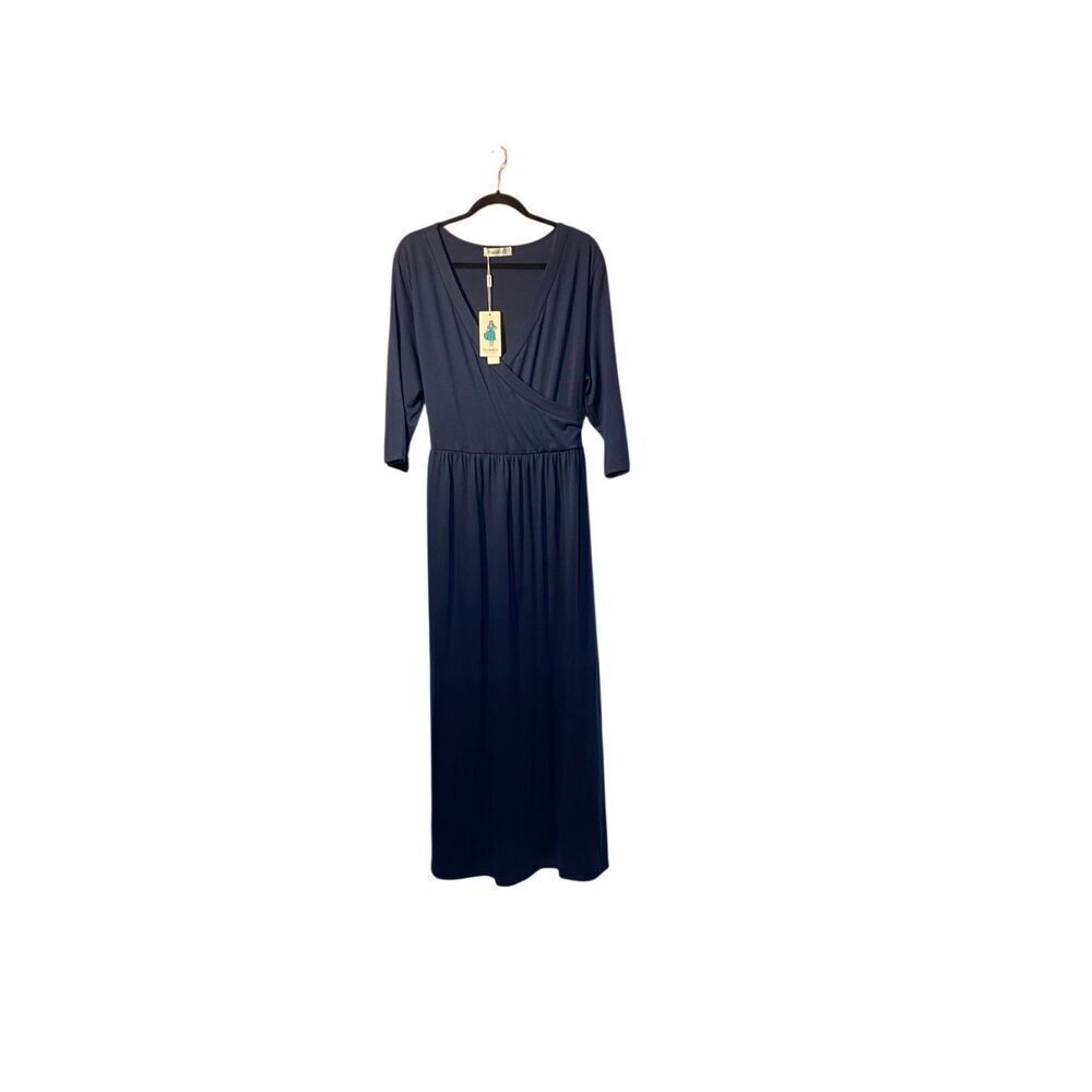 NWT Nemidor women’s casual V-neck, 3/4 sleeve plus size dress S/20